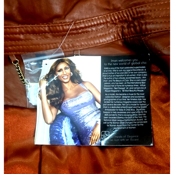 Brown Leather Trench Coat by Milan BRAND NEW WITH TAGS - Picture 9 of 11